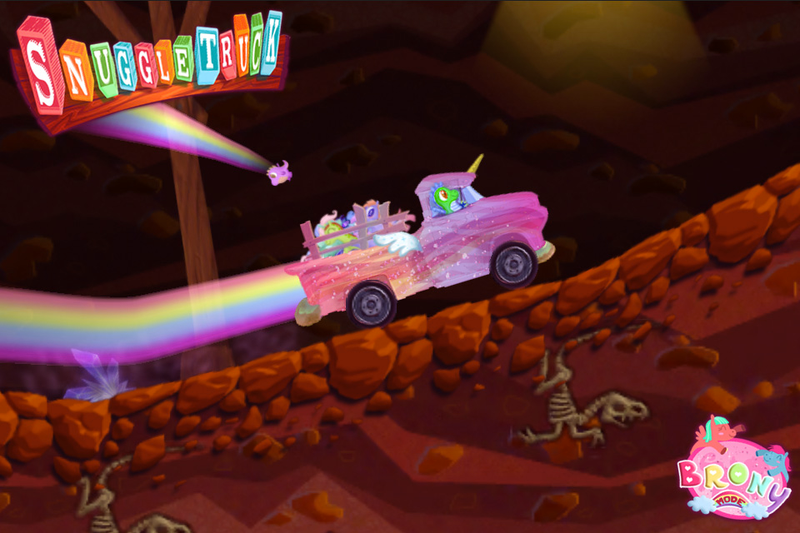 Illustration for article titled Just When You Thought Snuggle Truck Couldn't Get Any Cuddlier, Enter Brony Mode